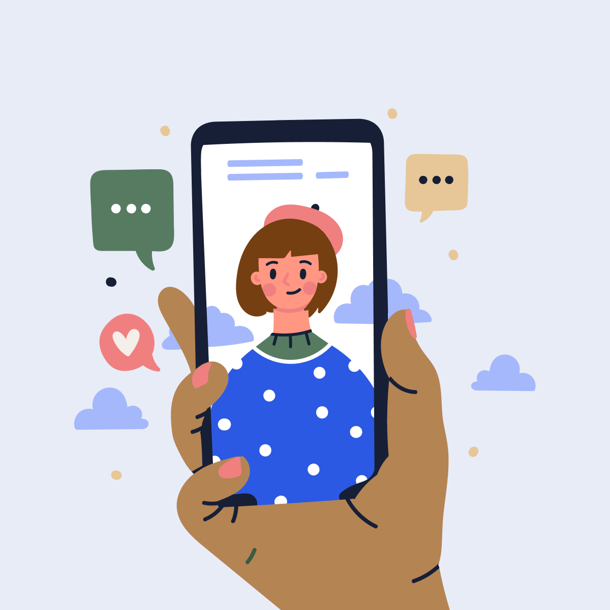 illustration of a video call